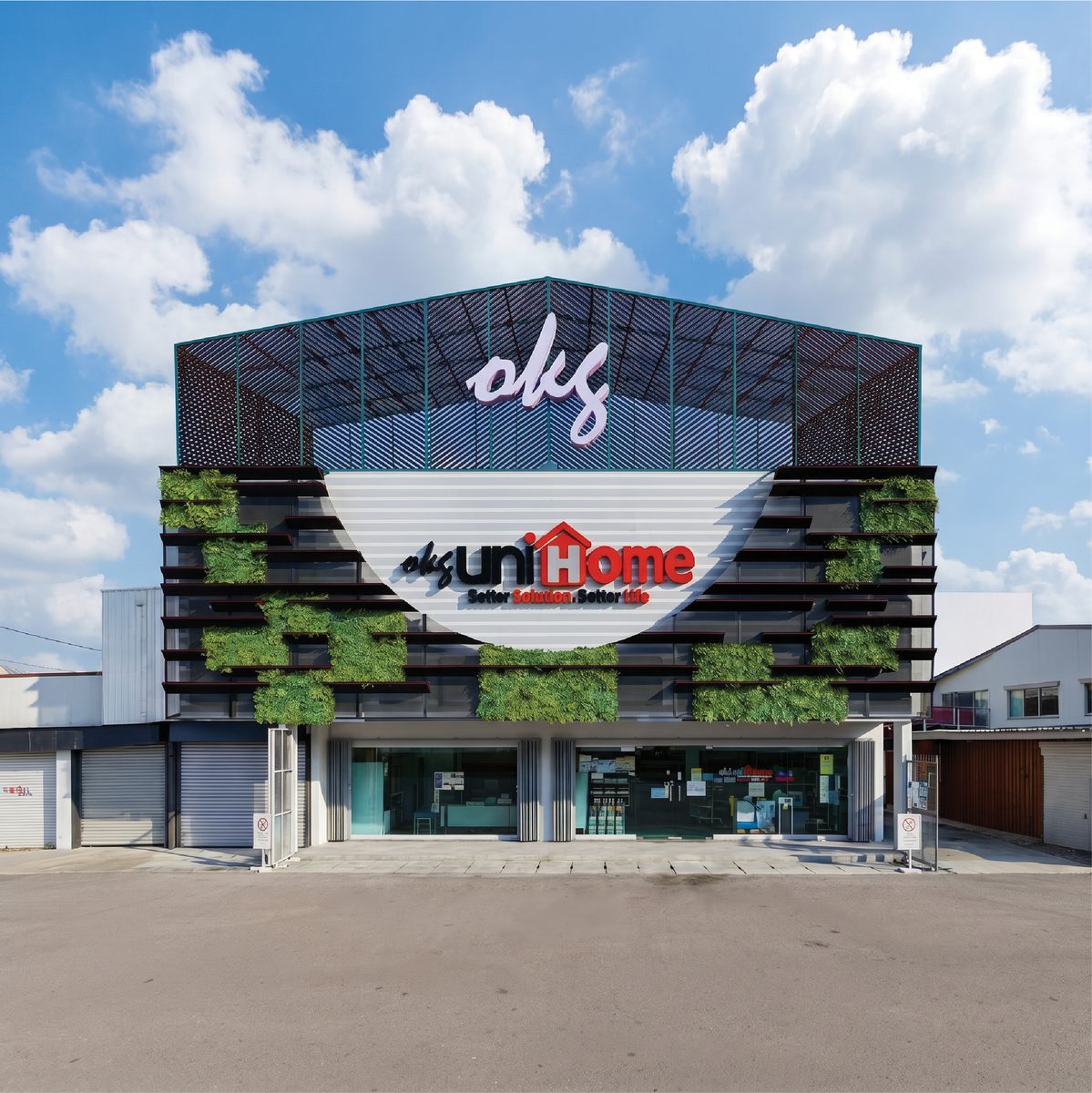 OKG showroom building — estate development & construction