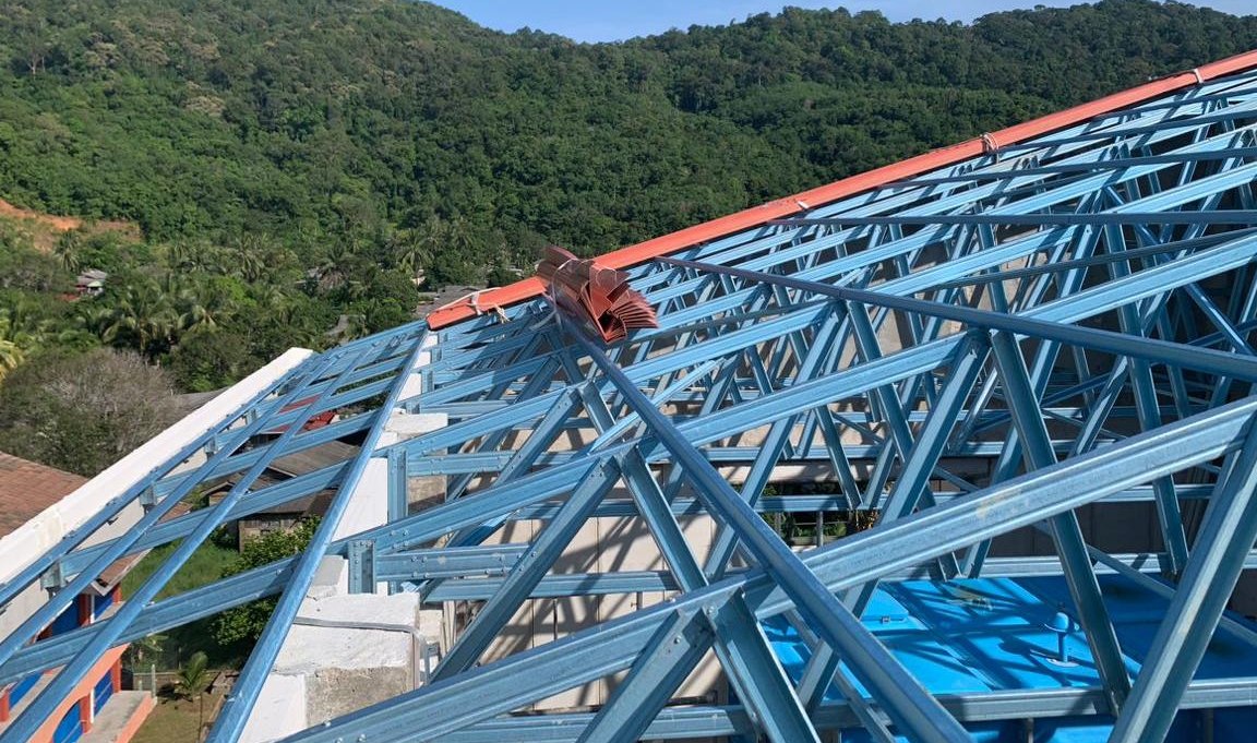 Steel truss framework