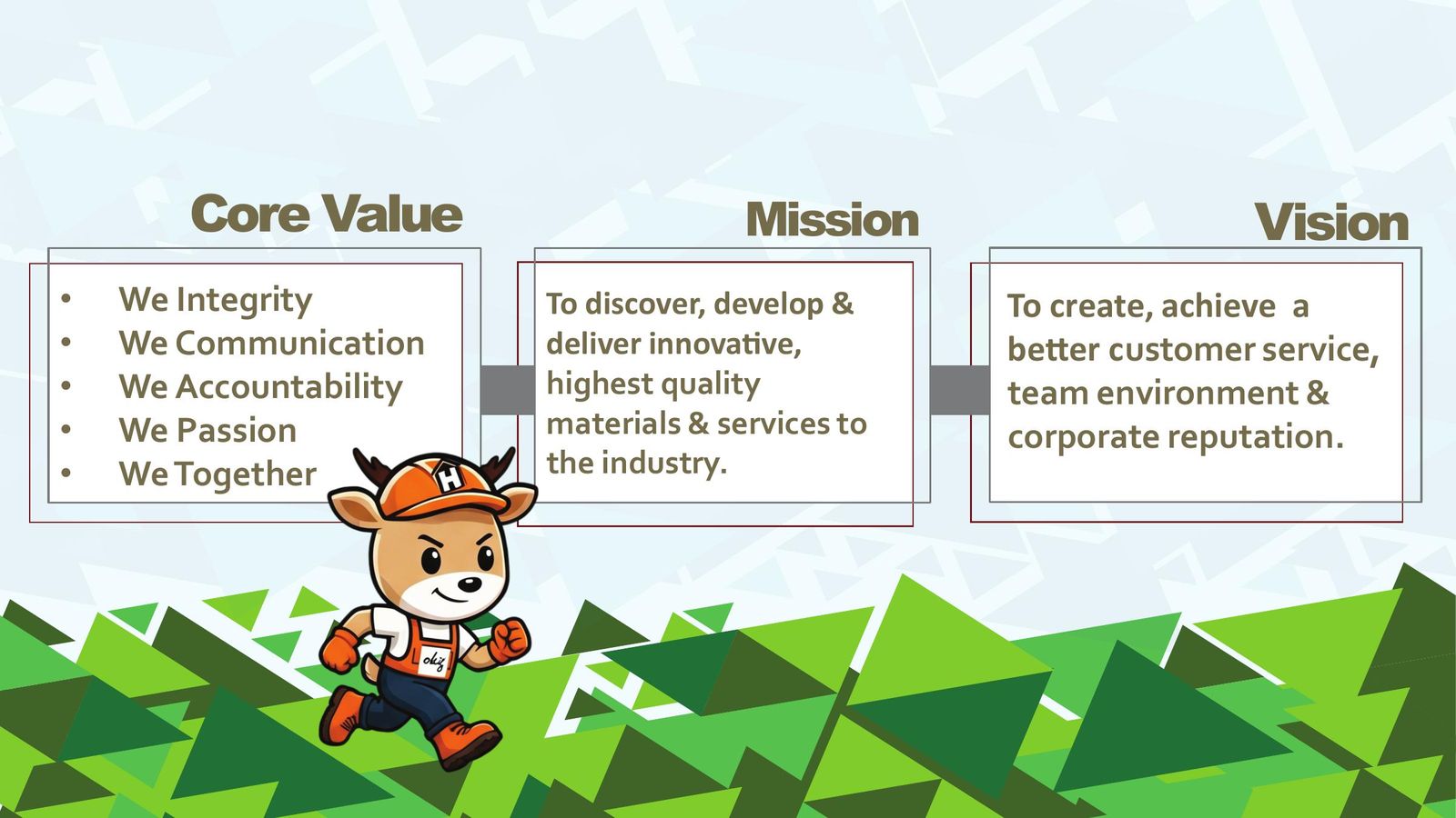 Our core values, mission and vision